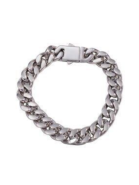 New Stainless Steel High-Polished Link Bracelet 8"
